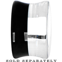 Load image into Gallery viewer, 26mm Clear Black Acrylic Mirror Split Saddle Plug
