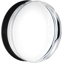 Load image into Gallery viewer, 40mm Clear Black Acrylic Mirror Split Saddle Plug
