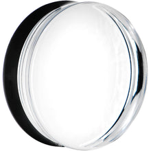 Load image into Gallery viewer, 44mm Clear Black Acrylic Mirror Split Saddle Plug
