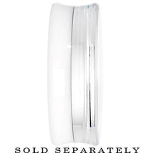 Load image into Gallery viewer, 44mm Clear White Acrylic Mirror Split Saddle Plug
