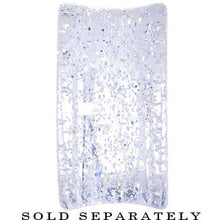 Load image into Gallery viewer, 17.5mm Clear GLITTER Acrylic Saddle Plug
