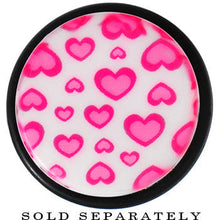 Load image into Gallery viewer, 1/2 White Acrylic Pink Heart Logo Taper
