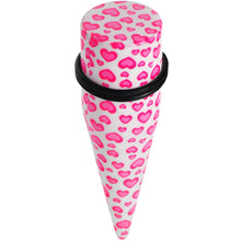 Load image into Gallery viewer, 20mm White Acrylic Pink Heart Logo Taper
