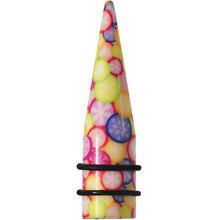 Load image into Gallery viewer, 5/8 Groovy Retro Flower Acrylic Taper
