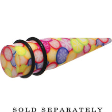 Load image into Gallery viewer, 5/8 Groovy Retro Flower Acrylic Taper
