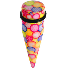 Load image into Gallery viewer, 20mm Groovy Retro Flower Acrylic Taper
