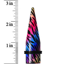 Load image into Gallery viewer, 18mm Multi Color Animal Logo Acrylic Ear Taper
