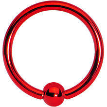Load image into Gallery viewer, 16G Red Titanium Captive Ring 3/8 3mm
