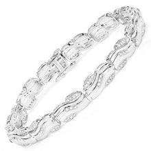 Load image into Gallery viewer, 0.84 Carat Genuine White Diamond .925 Sterling Silver Bracelet

