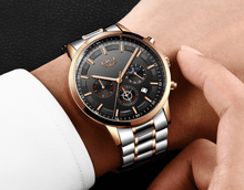 Load image into Gallery viewer, Men's Waterproof  Watch With Chronometers And Date Display Unique Design Perfect Gift
