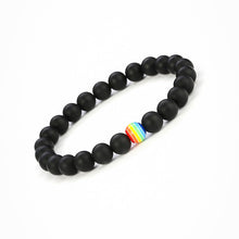 Load image into Gallery viewer, 2Pcs/set White Black Couple Magnetic Bracelets Natural Stone Matching Bracelet Magnetic Beaded Bracelets Set Attraction Friendship Relationship Wish Bracelet Gift For Women Men Him Her Best Friends

