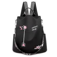 Load image into Gallery viewer, Cloth Backpack Female Embroidery Backpack Bag Nylon Anti-Theft Waterproof Women's Backpack Fashionable Anti-theft Women Backpacks Nice Print School Bag High Quality Large Capacity Backpack (
