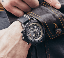 Load image into Gallery viewer, Men's  Sports Waterproof Watch With Chronometers And Leather Belt Multifunction Wristwatch Unique Design Perfect Gift
