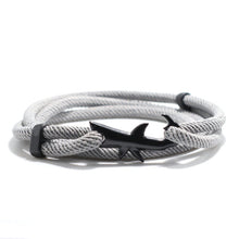Load image into Gallery viewer, Nylon Rope Chain Luxury  Bracelets For Women And Men Ocean Shark Charm Bracelet Popular Jewelry Anchor Bracelet Style
