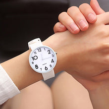 Load image into Gallery viewer, Small Dial Casual Fashion Watch Thin Strap Female Student Silicone Strap Temperament Ladies Watch Fresh Children Clock Casual Quartz Wristwatch With Bezel Case Silicone Band Watch For Women Girls
