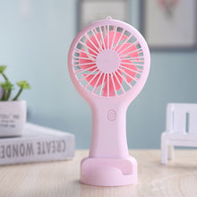 Load image into Gallery viewer, Pocket Fan Rechargeable Home Air Conditioner With Portable Pocket Fan Cartoon Handheld Desktop Rechargeable Standing Fan Three Gear Wind Speed Regulation Battery Operated USB Small Fan with 3 Speeds for Home Office Car Outdoor Travel
