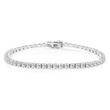Load image into Gallery viewer, 14K White Gold 5.00 Cttw Prong Set Lab Grown Round Diamond Classic Tennis Bracelet (F-G Color, VS2-SI1 Clarity) - 7.25"
