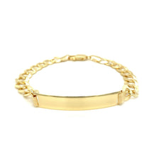 Load image into Gallery viewer, 14k Yellow Gold 8 1/2 inch Mens Curb Chain ID Bracelet
