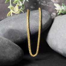Load image into Gallery viewer, 2.7mm 14k Yellow Solid Gold Diamond Cut Round Franco Chain
