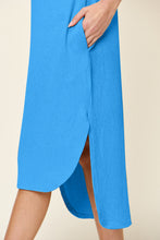 Load image into Gallery viewer, Double Take Full Size Round Neck Short Sleeve Slit Dress Stylish &amp; Comfortable Casual Dress
