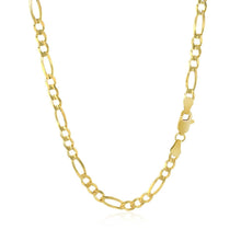 Load image into Gallery viewer, 3.8mm 14k Yellow Gold Solid Figaro Chain
