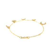 Load image into Gallery viewer, 14k Yellow Gold 7 inch Bracelet with Polished Charms
