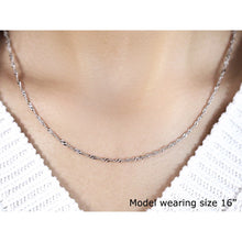 Load image into Gallery viewer, 14k White Gold Singapore Chain 1.7mm
