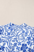 Load image into Gallery viewer, Royal Blue Printed Puff Sleeve Dress Stylish &amp; Feminine Statement Dress For Every Occasion
