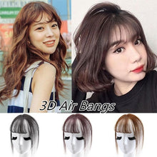 Load image into Gallery viewer, 3D Air Bangs Hair Bangs Heat Resistant Hairpieces Hair Women Natural Short Fake Hair Bangs Hair Clips Thin Natural Flat Neat AirBangs With Temples For Women One Piece Hairpiece
