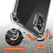 Load image into Gallery viewer, 3D Airbag Shockproof Silicone Phone Case For Xiaomi Redmi Note 10 Pro Max Note 10s 10T 10 Pro 4G 5G Clear Ultra Thin Soft Case Shockproof Protective Corners Thin Soft Transparent Protective Case Flexible Transparent Mobile Phone Case Clear Shockproof Case

