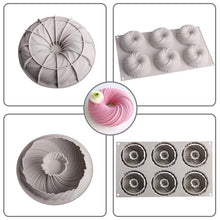 Load image into Gallery viewer, 3D Big Swirl Shape Silicone Butter Cake Mould Kitchen Baking Form Tools For Cake Bakery Baking Dish Bakeware Mold Cake Pan Round Swirl Cake Mold For Baking Amazing Dessert Silicone 3D Mould
