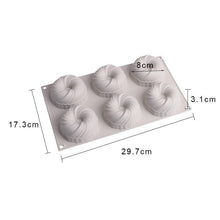 Load image into Gallery viewer, 3D Big Swirl Shape Silicone Butter Cake Mould Kitchen Baking Form Tools For Cake Bakery Baking Dish Bakeware Mold Cake Pan Round Swirl Cake Mold For Baking Amazing Dessert Silicone 3D Mould
