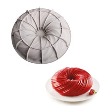 Load image into Gallery viewer, 3D Big Swirl Shape Silicone Butter Cake Mould Kitchen Baking Form Tools For Cake Bakery Baking Dish Bakeware Mold Cake Pan Round Swirl Cake Mold For Baking Amazing Dessert Silicone 3D Mould
