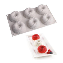 Load image into Gallery viewer, 3D Big Swirl Shape Silicone Butter Cake Mould Kitchen Baking Form Tools For Cake Bakery Baking Dish Bakeware Mold Cake Pan Round Swirl Cake Mold For Baking Amazing Dessert Silicone 3D Mould
