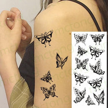 Load image into Gallery viewer, 3D Butterfly Waterproof Temporary Tattoo Sticker Snake Flowers Elegant Small Popular Tattoo For Womens Mens
