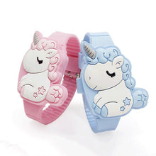 Load image into Gallery viewer, 3D Childrens Watch Cute Unicorn LED Electronic Kids Watches Boys Girls Silicone Toy Wristwatches Learning Time 3D Cute Toddler Shape Clamshell Design Kids Digital Led Watch For Kids Birthday Presents Gifts
