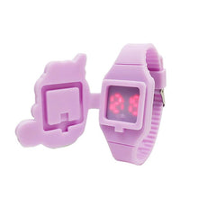 Load image into Gallery viewer, 3D Childrens Watch Cute Unicorn LED Electronic Kids Watches Boys Girls Silicone Toy Wristwatches Learning Time 3D Cute Toddler Shape Clamshell Design Kids Digital Led Watch For Kids Birthday Presents Gifts
