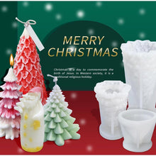 Load image into Gallery viewer, 3D Christmas Candle Silicone Mold Santa Claus Christmas Tree 3D Silicone Candle Resin Mold DIY Aromatherapy Wax Candle Soap Concrete Clay Craft Cake Home Party Decor Creative DIY Scented Aromatherapy Candle Making Mold Decor
