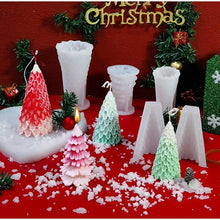 Load image into Gallery viewer, 3D Christmas Candle Silicone Mold Santa Claus Christmas Tree 3D Silicone Candle Resin Mold DIY Aromatherapy Wax Candle Soap Concrete Clay Craft Cake Home Party Decor Creative DIY Scented Aromatherapy Candle Making Mold Decor
