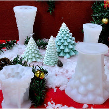 Load image into Gallery viewer, 3D Christmas Candle Silicone Mold Santa Claus Christmas Tree 3D Silicone Candle Resin Mold DIY Aromatherapy Wax Candle Soap Concrete Clay Craft Cake Home Party Decor Creative DIY Scented Aromatherapy Candle Making Mold Decor
