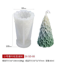 Load image into Gallery viewer, 3D Christmas Candle Silicone Mold Santa Claus Christmas Tree 3D Silicone Candle Resin Mold DIY Aromatherapy Wax Candle Soap Concrete Clay Craft Cake Home Party Decor Creative DIY Scented Aromatherapy Candle Making Mold Decor
