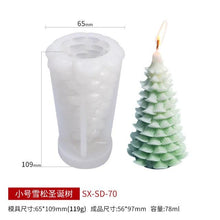 Load image into Gallery viewer, 3D Christmas Candle Silicone Mold Santa Claus Christmas Tree 3D Silicone Candle Resin Mold DIY Aromatherapy Wax Candle Soap Concrete Clay Craft Cake Home Party Decor Creative DIY Scented Aromatherapy Candle Making Mold Decor
