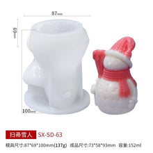Load image into Gallery viewer, 3D Christmas Candle Silicone Mold Santa Claus Christmas Tree 3D Silicone Candle Resin Mold DIY Aromatherapy Wax Candle Soap Concrete Clay Craft Cake Home Party Decor Creative DIY Scented Aromatherapy Candle Making Mold Decor
