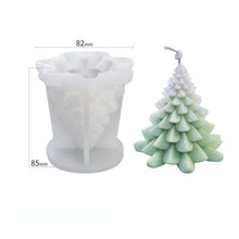 Load image into Gallery viewer, 3D Christmas Tree Candle Mold DIY Scented Candle Christmas Tree Silicone Mold Candle Soap Mold Flexible Mold For Candle Making Pine Tree Molds DIY Cake Decorating Candle Silicone Mold Pine Tree Resin Soap Mold Christmas Gift Craft Home Decor
