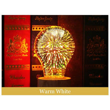 Load image into Gallery viewer, 3D Decoration Light Bulb Star Fireworks Lamp Holiday Night Light Decorative Antique Filament Light Warm Cage Filament Galaxy Inspired Light Light bulb for Most Lamp Pendant and Ceiling
