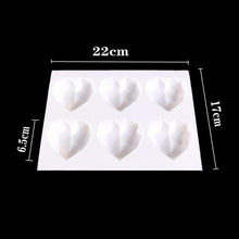 Load image into Gallery viewer, 3D Diamond Love Heart Food Grade Mold Shaped Silicone With Dessert Decorating Cakes Mould For Birthday Fondant Chocolate Baking Diamond Heart Love Shape Silicone Mousse Cake Dessert Chocolate Mold
