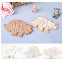 Load image into Gallery viewer, 3D Dinosaur Cookie Cutters Mold Dinosaur Biscuit Cartoon Mould Sugarcraft Dessert Baking Silicone Mold For Sop Cake Decor Tool Dinosaur Fossil Cookie Making Molds Stamps For Kitchen
