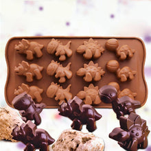 Load image into Gallery viewer, 3D Dinosaur Silicone Fondant Mould Cake Chocolate Candy Fondant Candle Soap Craft Cake Mold Baking Cute Dinosaur Silicone Cake Molds Kid's Dino Chocolate Mold Tray
