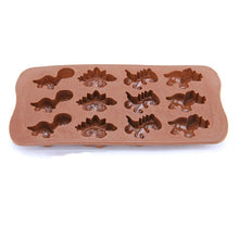 Load image into Gallery viewer, 3D Dinosaur Silicone Fondant Mould Cake Chocolate Candy Fondant Candle Soap Craft Cake Mold Baking Cute Dinosaur Silicone Cake Molds Kid's Dino Chocolate Mold Tray
