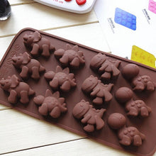 Load image into Gallery viewer, 3D Dinosaur Silicone Fondant Mould Cake Chocolate Candy Fondant Candle Soap Craft Cake Mold Baking Cute Dinosaur Silicone Cake Molds Kid's Dino Chocolate Mold Tray
